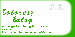 doloresz balog business card